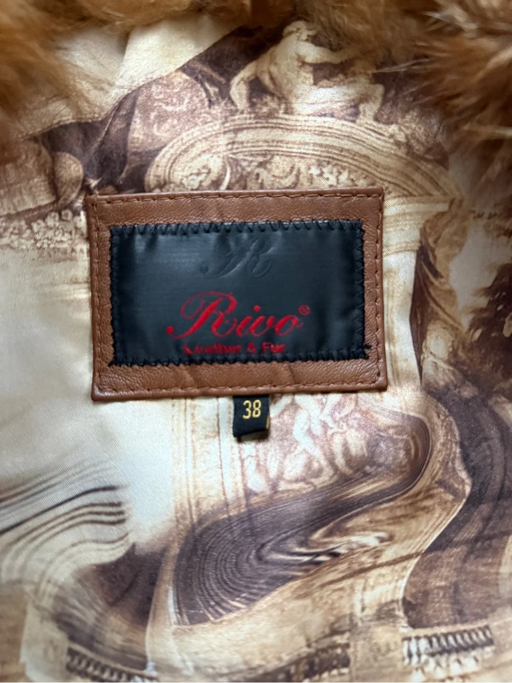 Rivo Y2K Lamb Leather Rabbit Fur Fox Trim Jacket | Size 38 Small | Luxury Coat